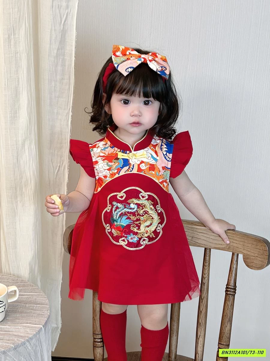 ĐẦM VOAN CÁNH TIÊN THÊU RỒNG