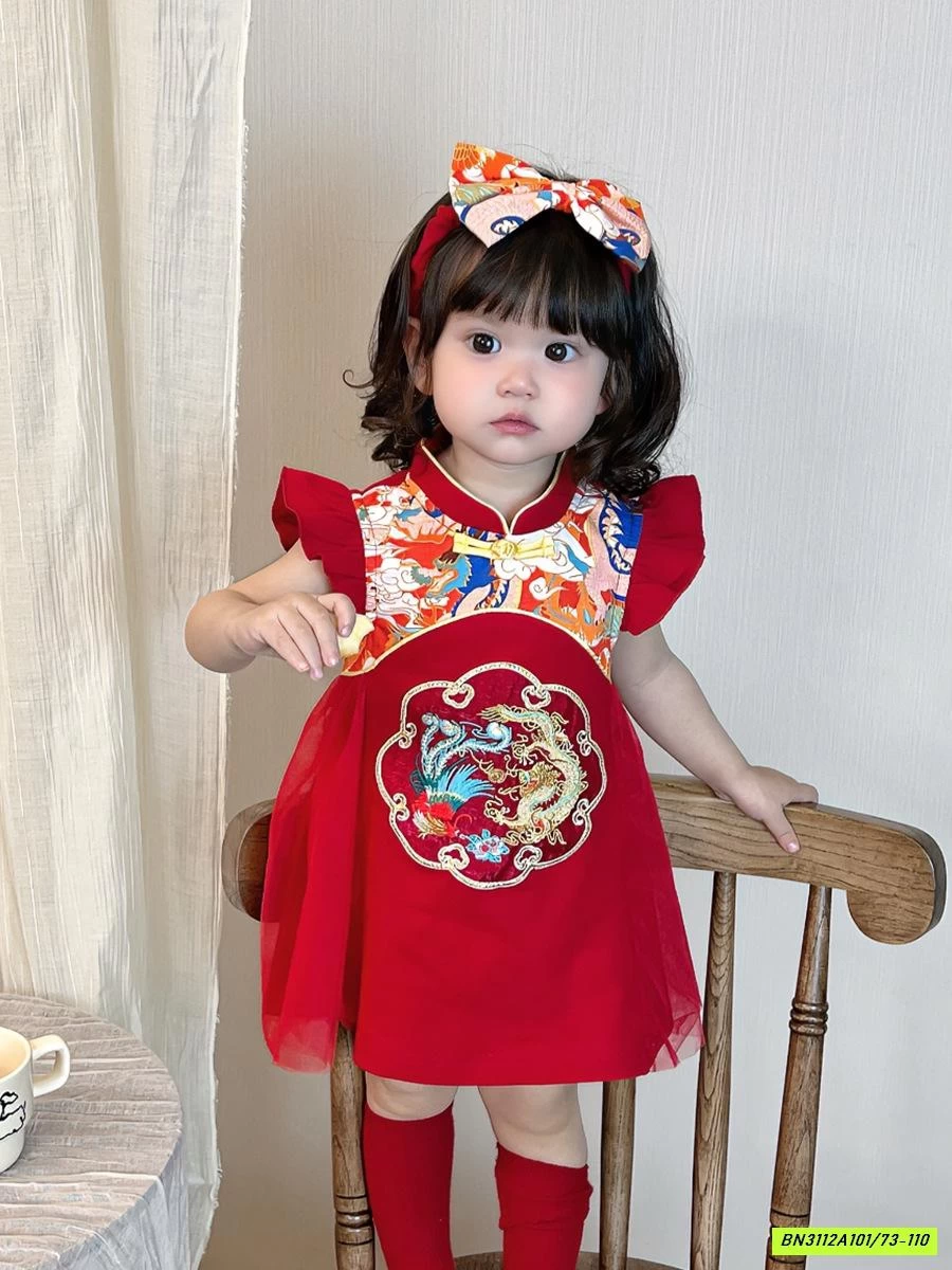 ĐẦM VOAN CÁNH TIÊN THÊU RỒNG