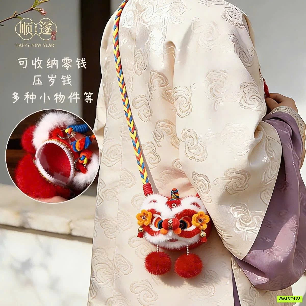 TÚI ĐEO CHÉO ĐẦU LÂN DỰNG LÌ XÌ