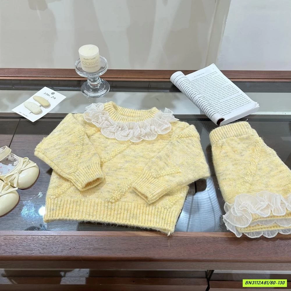 SÉT VÁY VÀNG VIỀN REN NINGLI