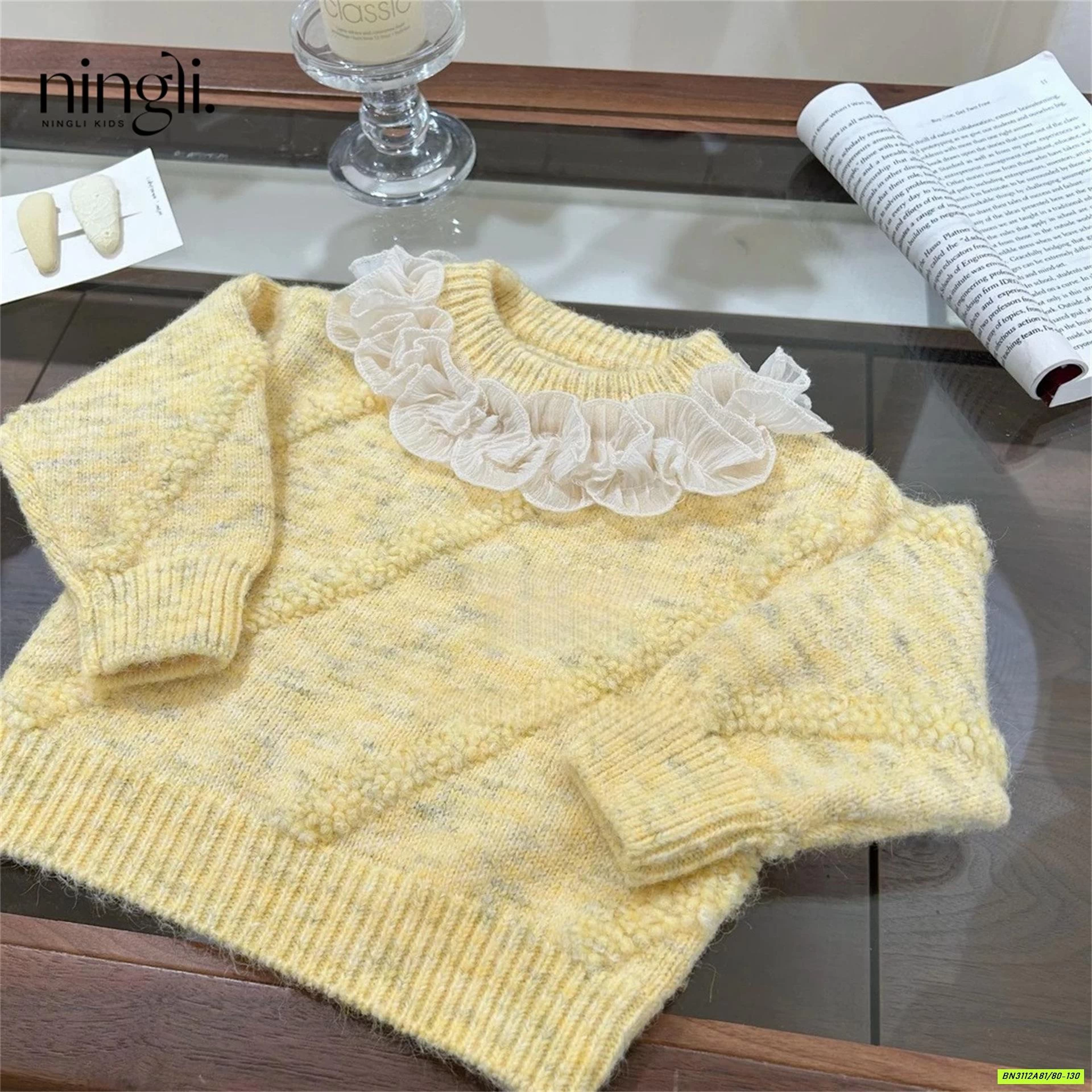 SÉT VÁY VÀNG VIỀN REN NINGLI