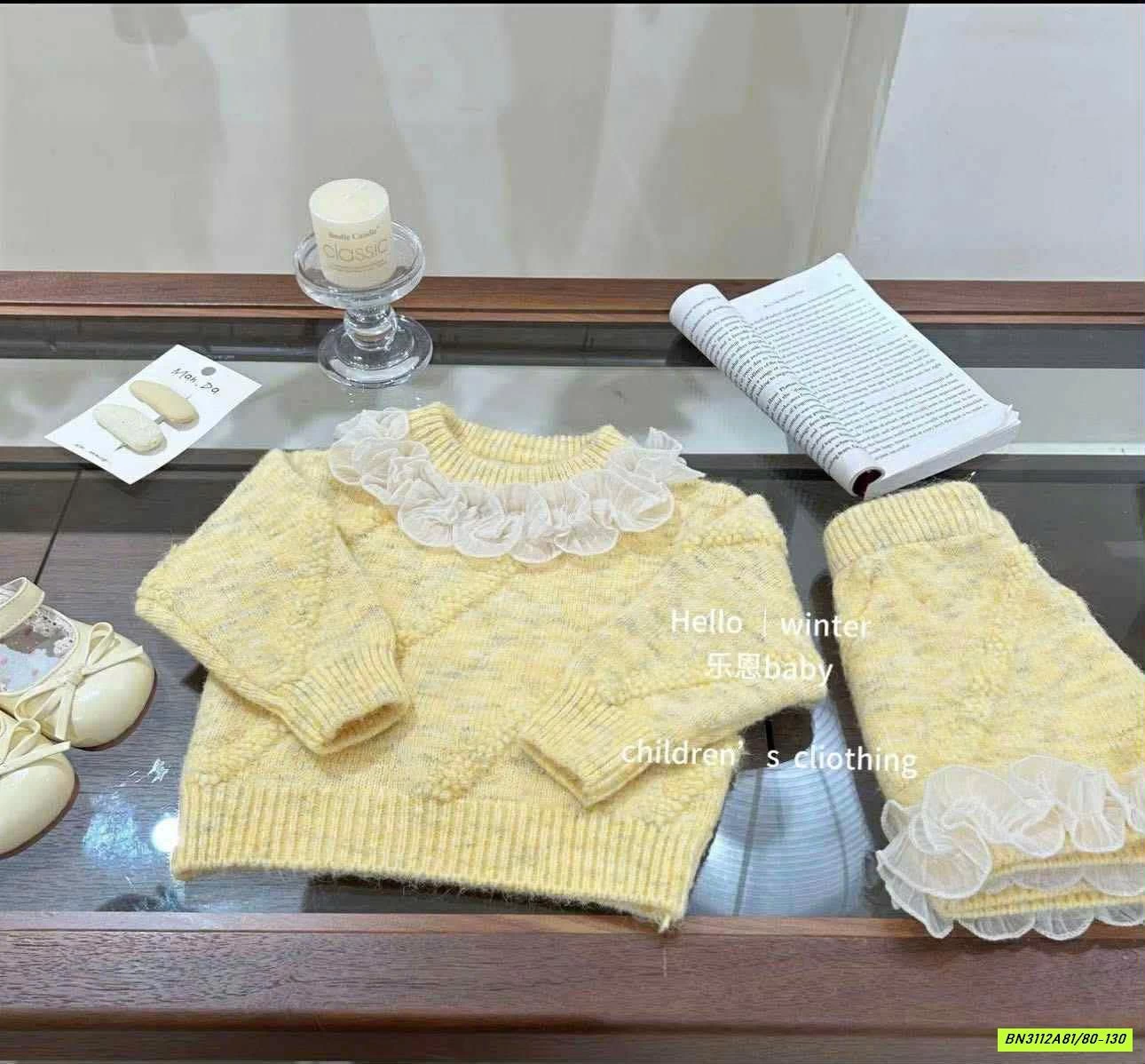 SÉT VÁY VÀNG VIỀN REN NINGLI