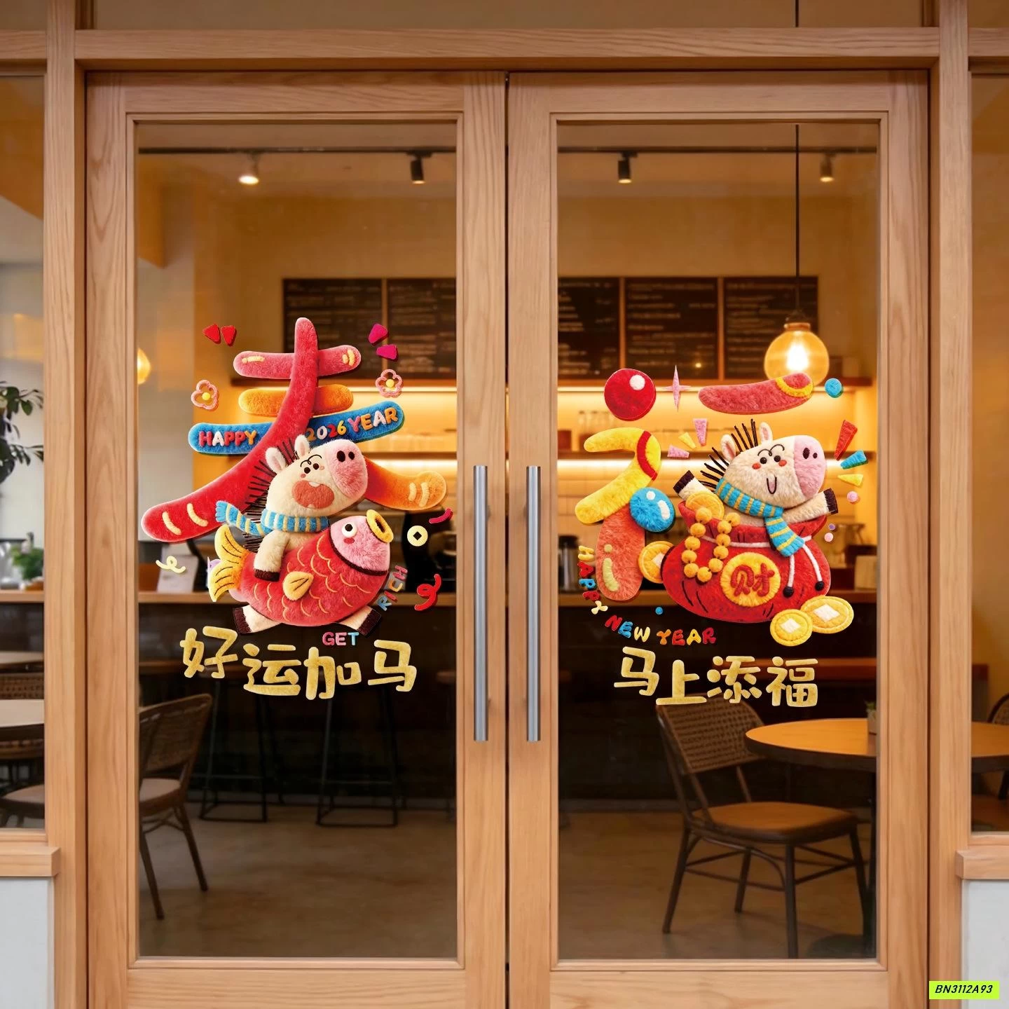 HÌNH DÁN CỬA 3D NGỰA MÃ ĐÁO THÀNH CÔNG