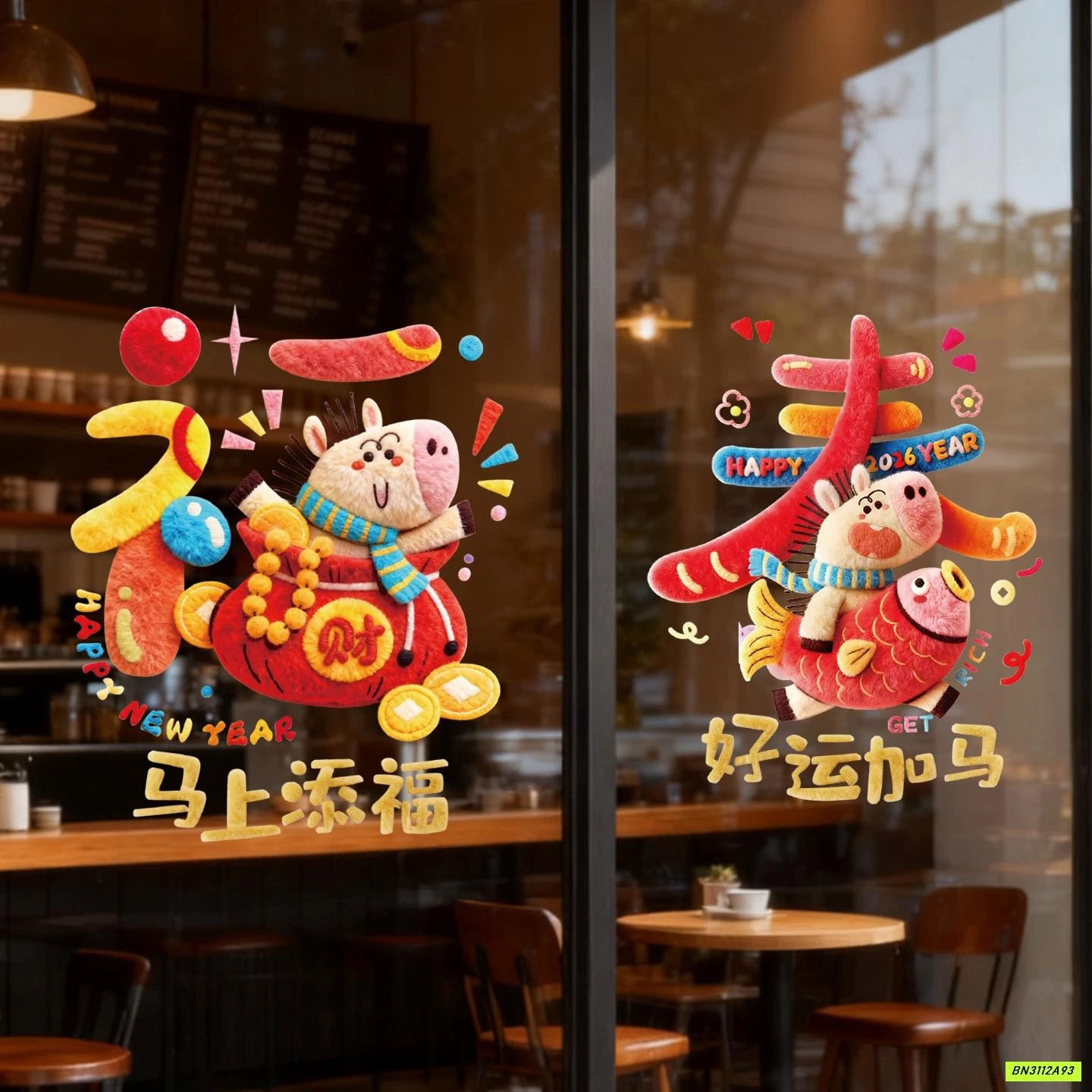 HÌNH DÁN CỬA 3D NGỰA MÃ ĐÁO THÀNH CÔNG