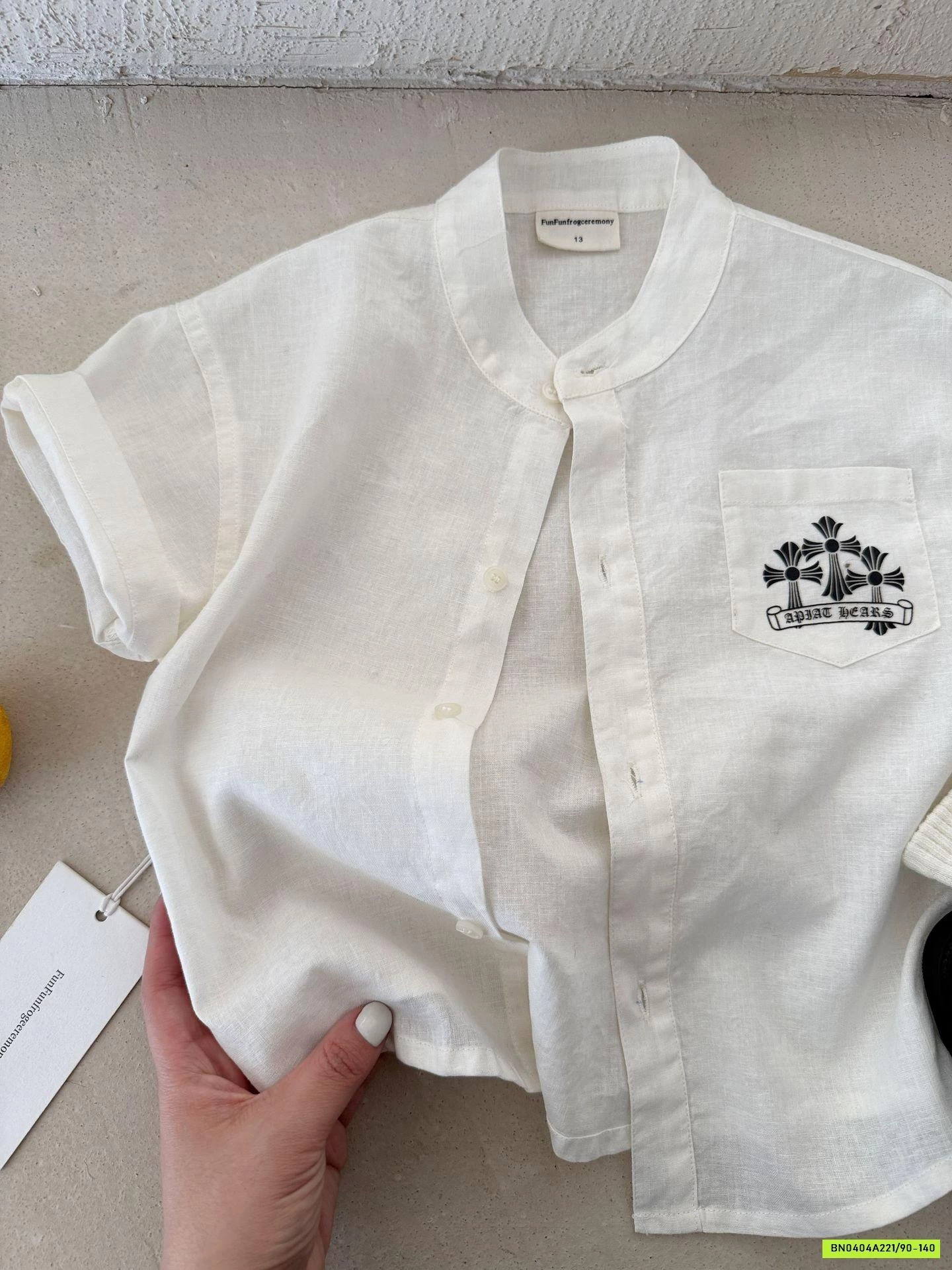 SƠ MI CỔ TRỤ MIX QUẦN BAGGY ĐŨI MMGGBABY