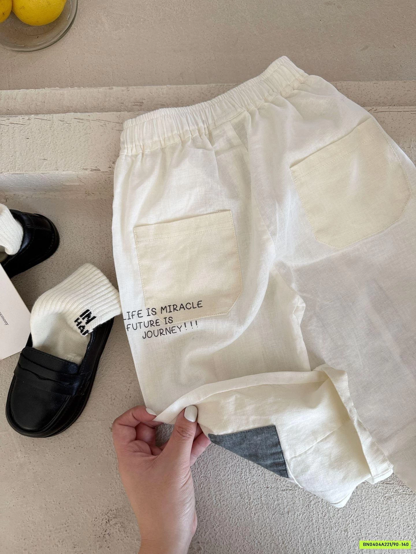 SƠ MI CỔ TRỤ MIX QUẦN BAGGY ĐŨI MMGGBABY