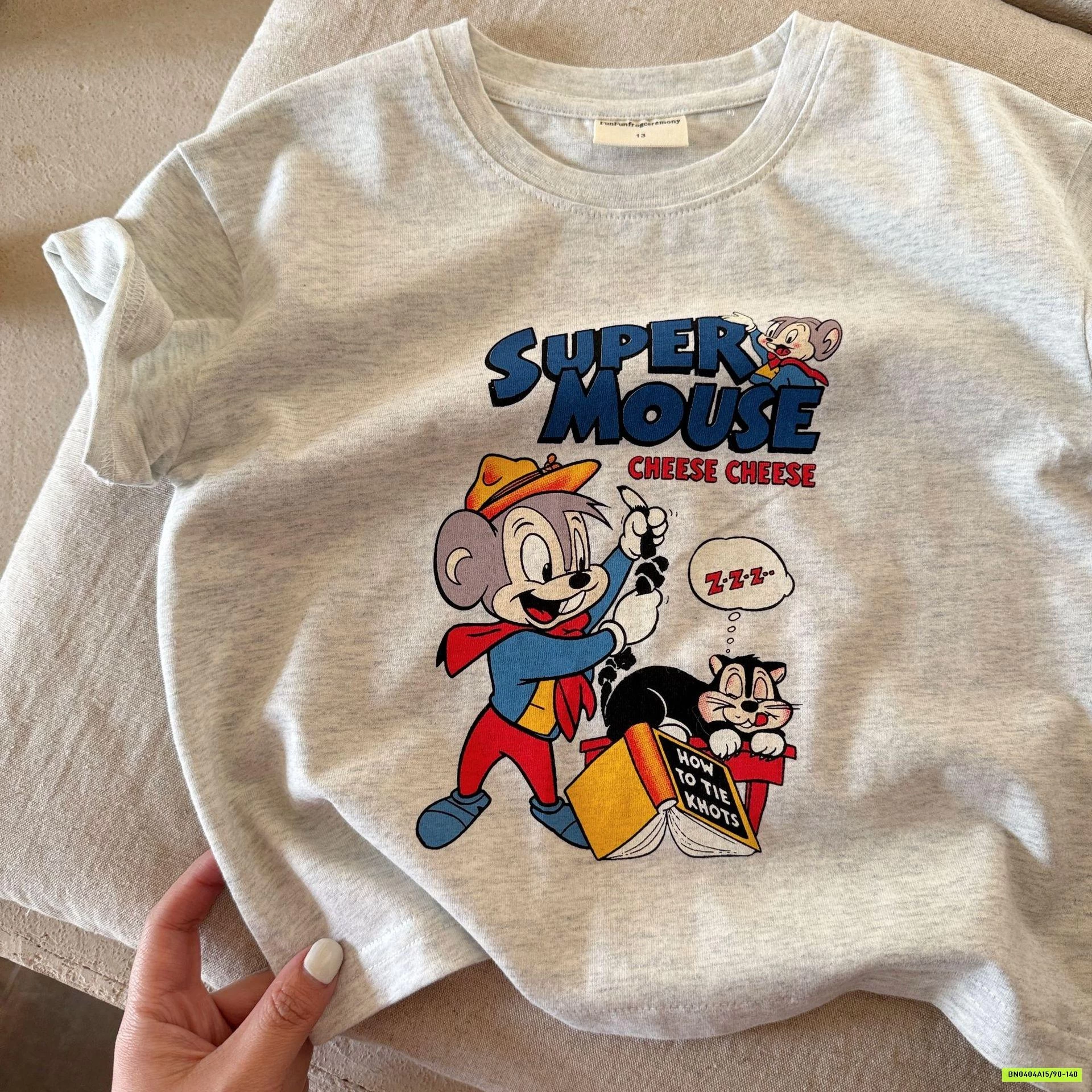 ÁO THUN SUPPER MOUSE XÁM MMGGBABY