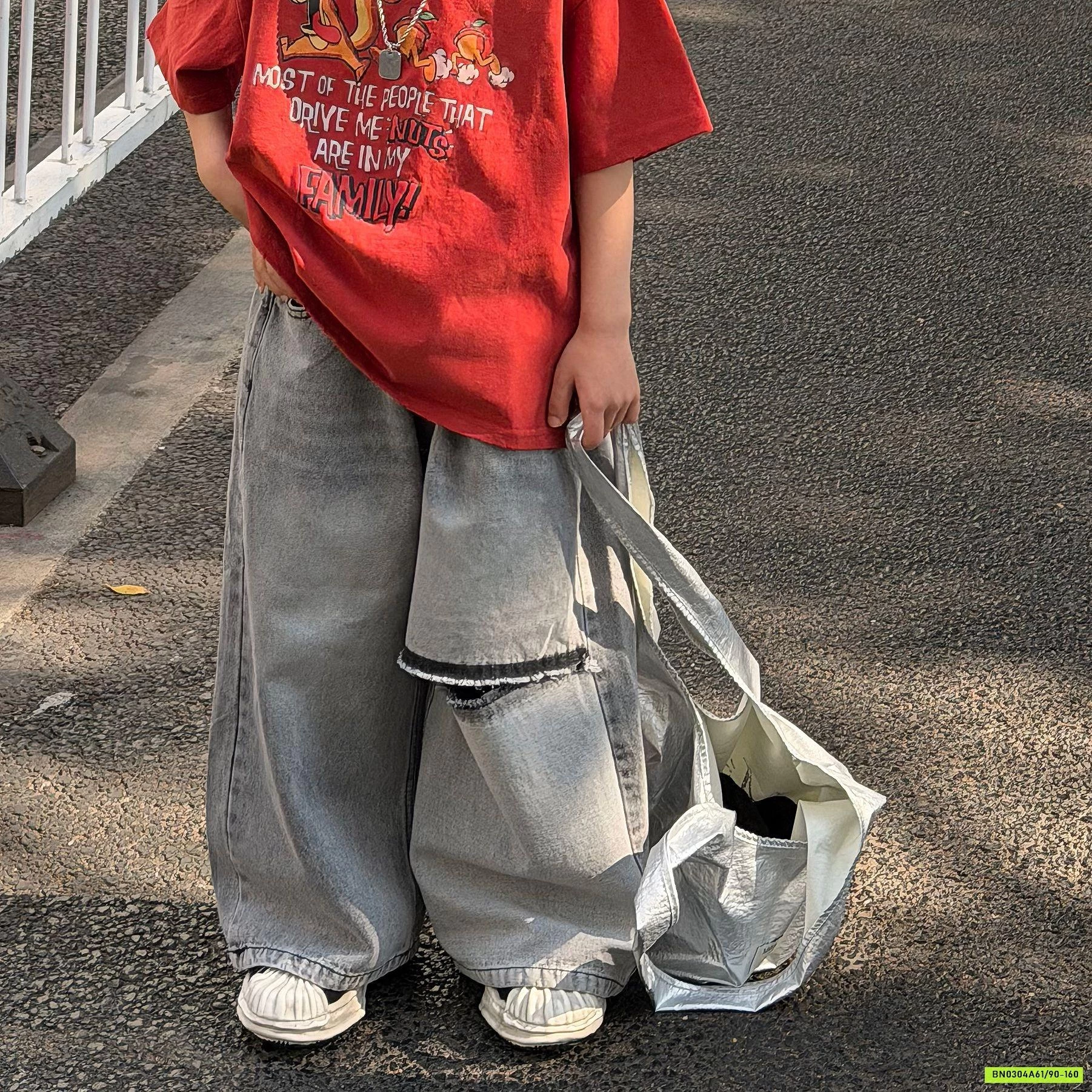 JEANS SUÔNG RÁCH GỐI FANSHU