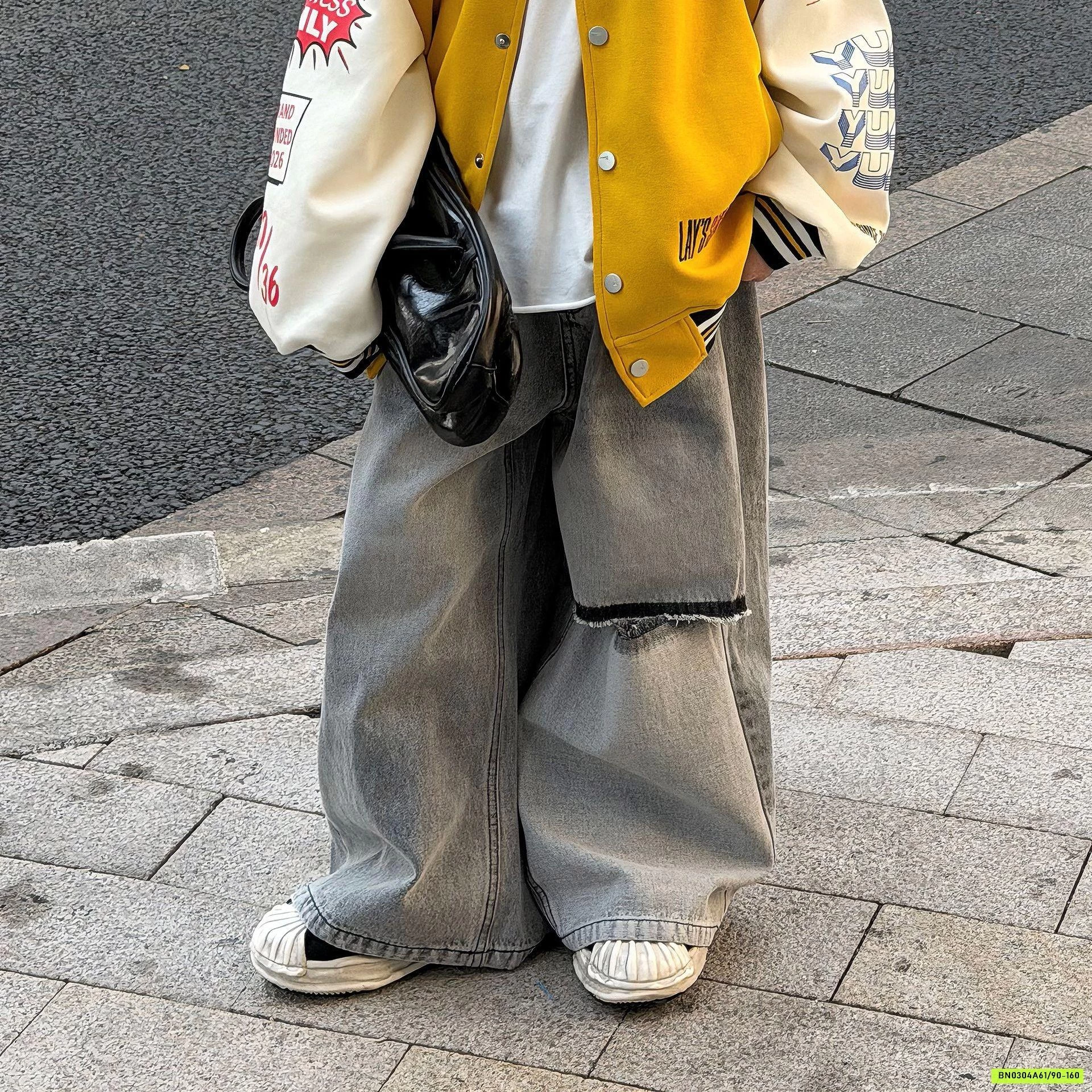 JEANS SUÔNG RÁCH GỐI FANSHU