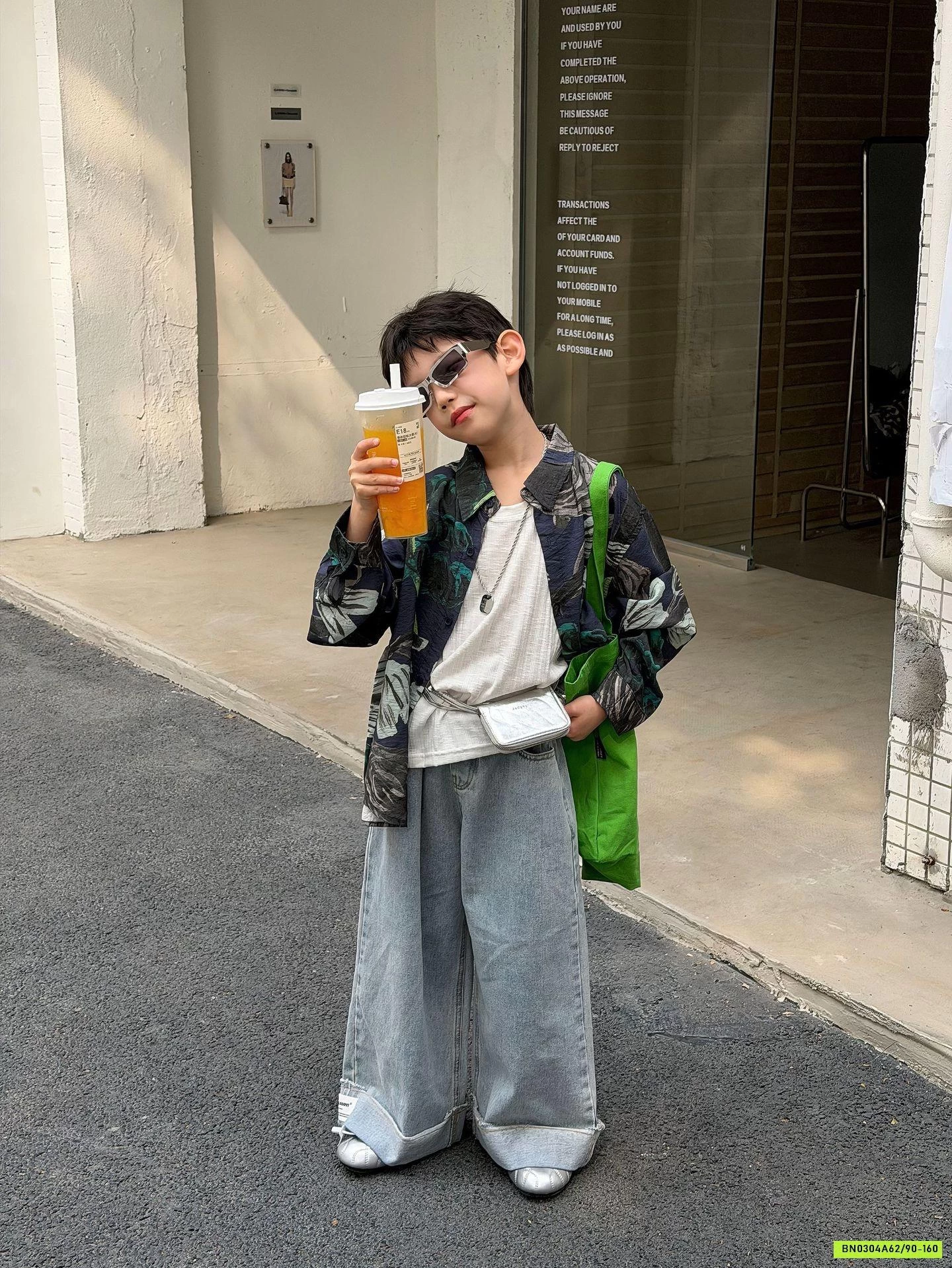 JEANS SUÔNG GẤP GẤU FANSHU