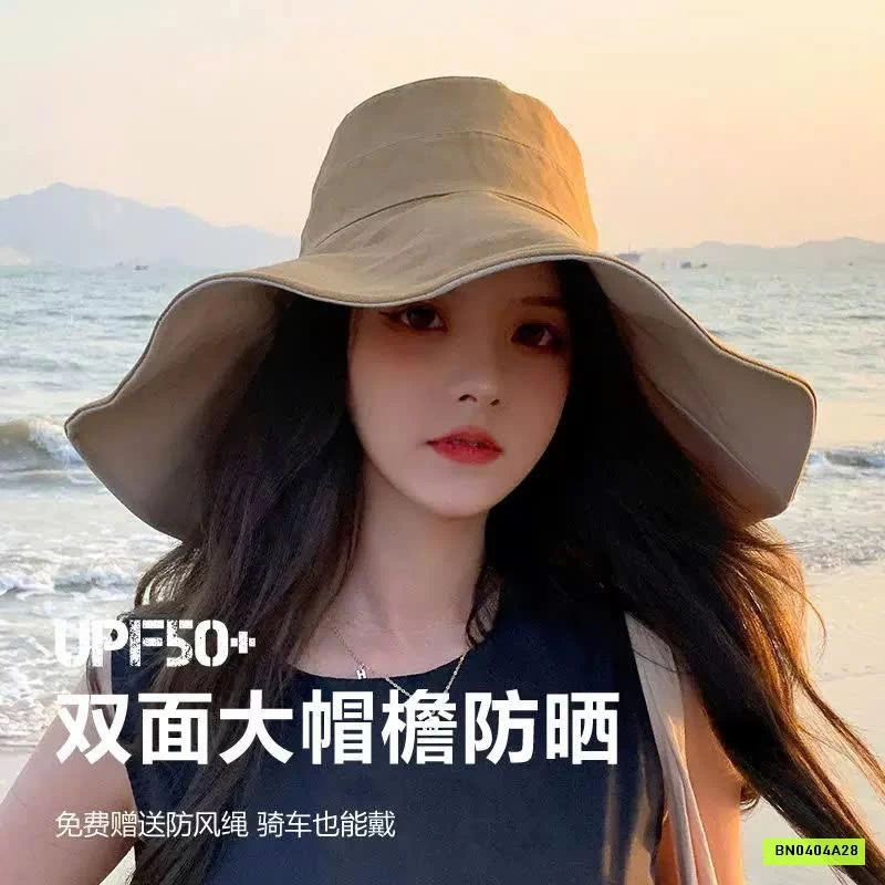 MŨ CHỐNG NẮNG NỮ VÀNH RỘNG 2 MẶT