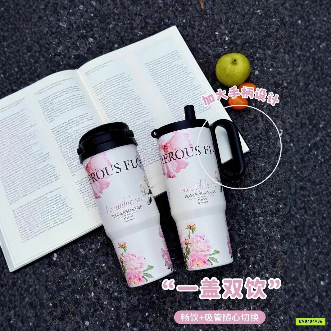 CỐC GIỮ NHIỆT HOA HỒNG