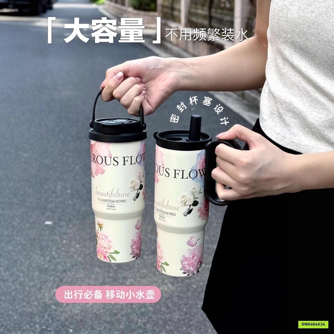 CỐC GIỮ NHIỆT HOA HỒNG