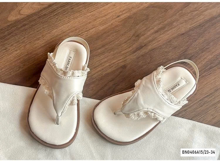 SANDAL XỎ NGÓN VIỀN REN