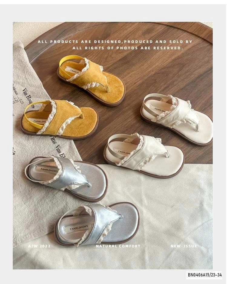 SANDAL XỎ NGÓN VIỀN REN