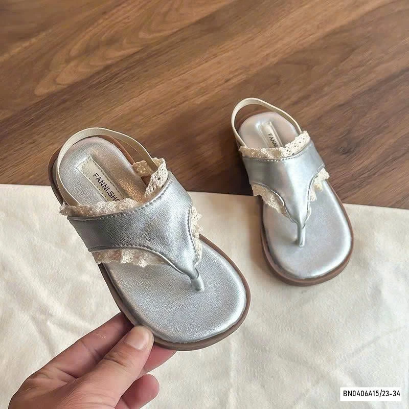 SANDAL XỎ NGÓN VIỀN REN