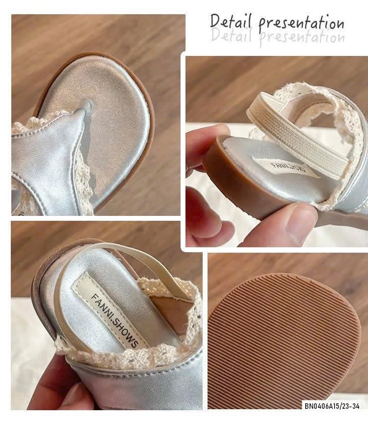 SANDAL XỎ NGÓN VIỀN REN