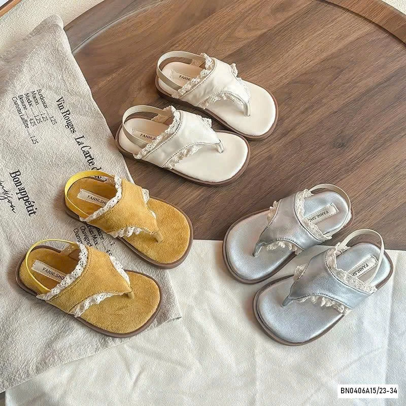 SANDAL XỎ NGÓN VIỀN REN