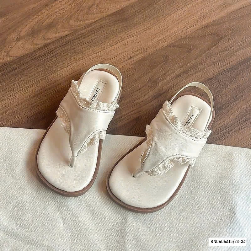 SANDAL XỎ NGÓN VIỀN REN