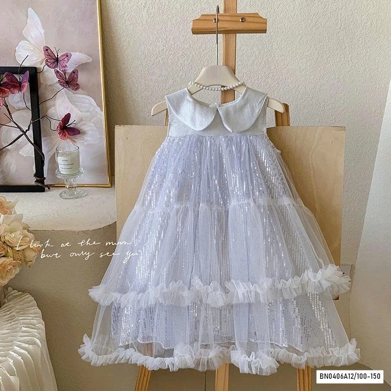 ĐẦM VOAN CÔNG CHÚA CỔ SEN