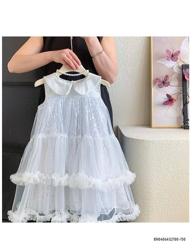 ĐẦM VOAN CÔNG CHÚA CỔ SEN