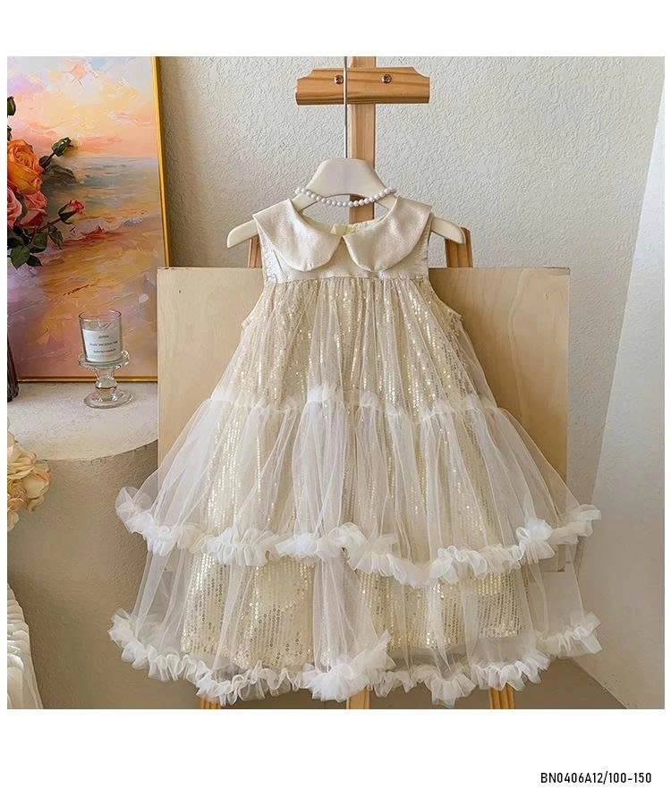 ĐẦM VOAN CÔNG CHÚA CỔ SEN