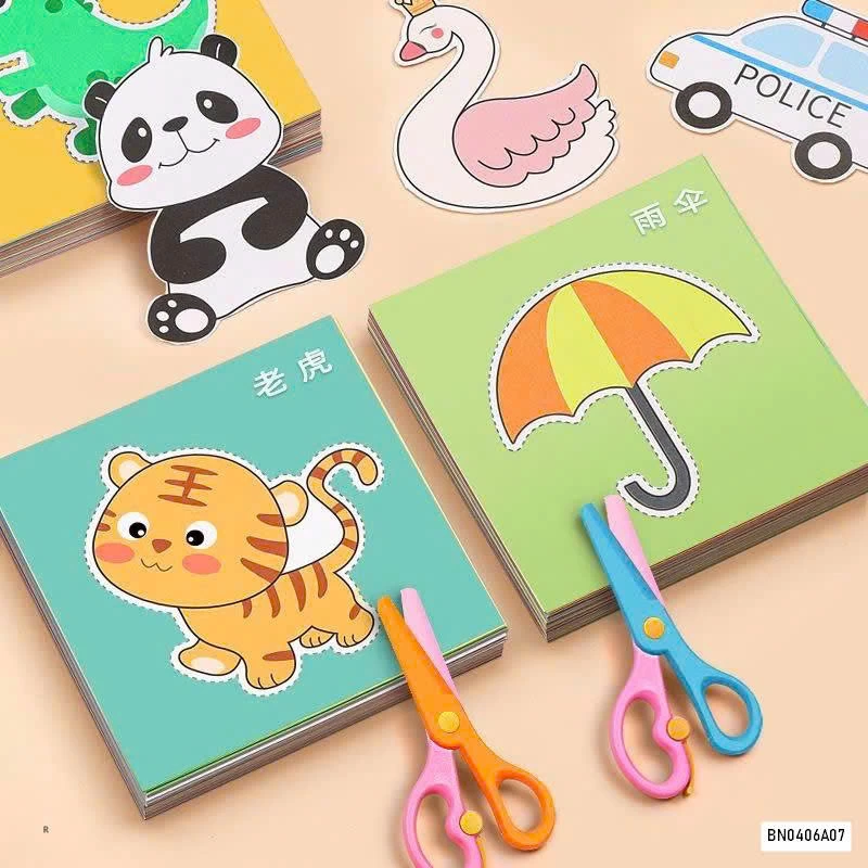 COMBO 4 CUỐN CẮT DÁN CHO BÉ