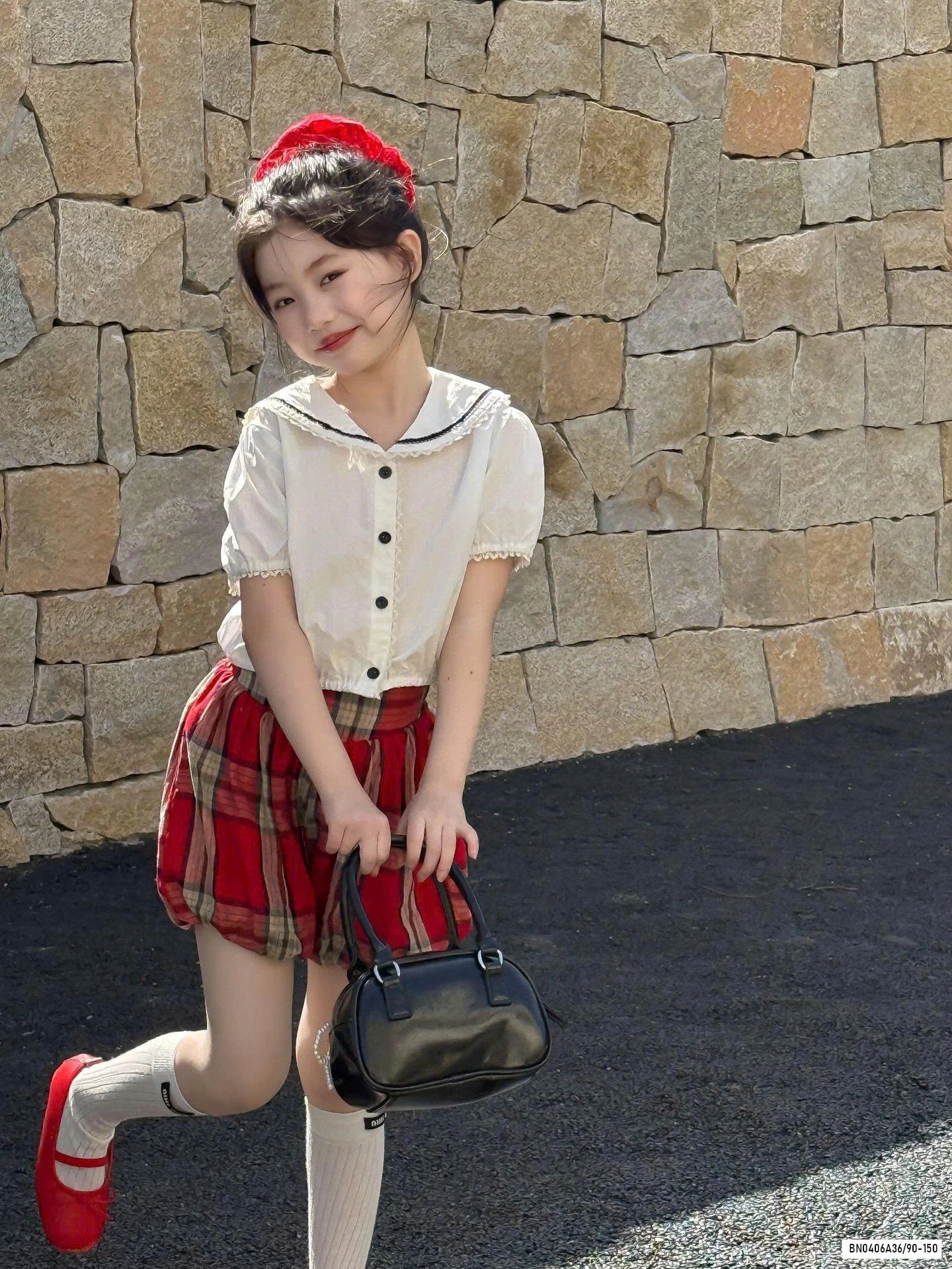 SƠ MI MIX QUẦN BÍ CARO ĐỎ