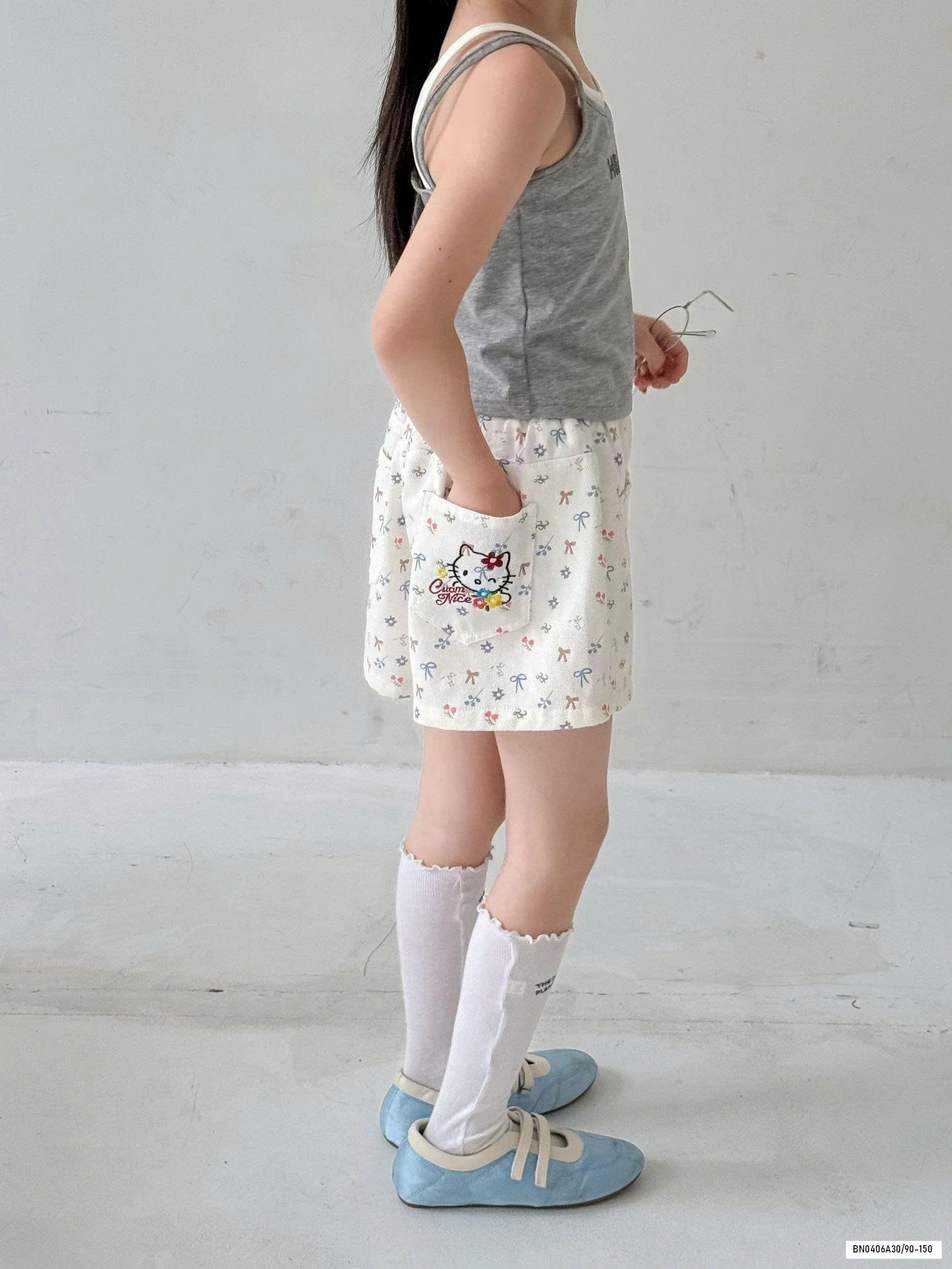 ÁO 2 DÂY MIX SHORT HOA NHÍ