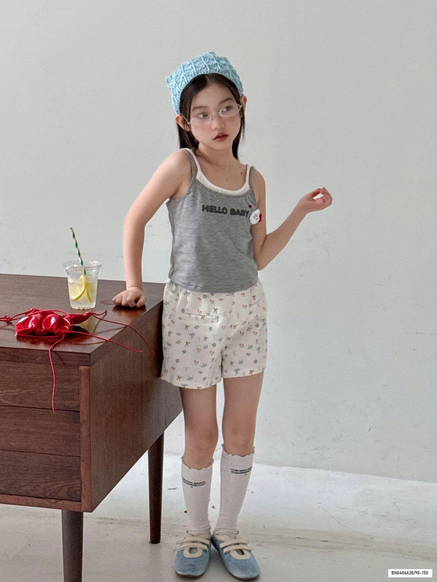 ÁO 2 DÂY MIX SHORT HOA NHÍ