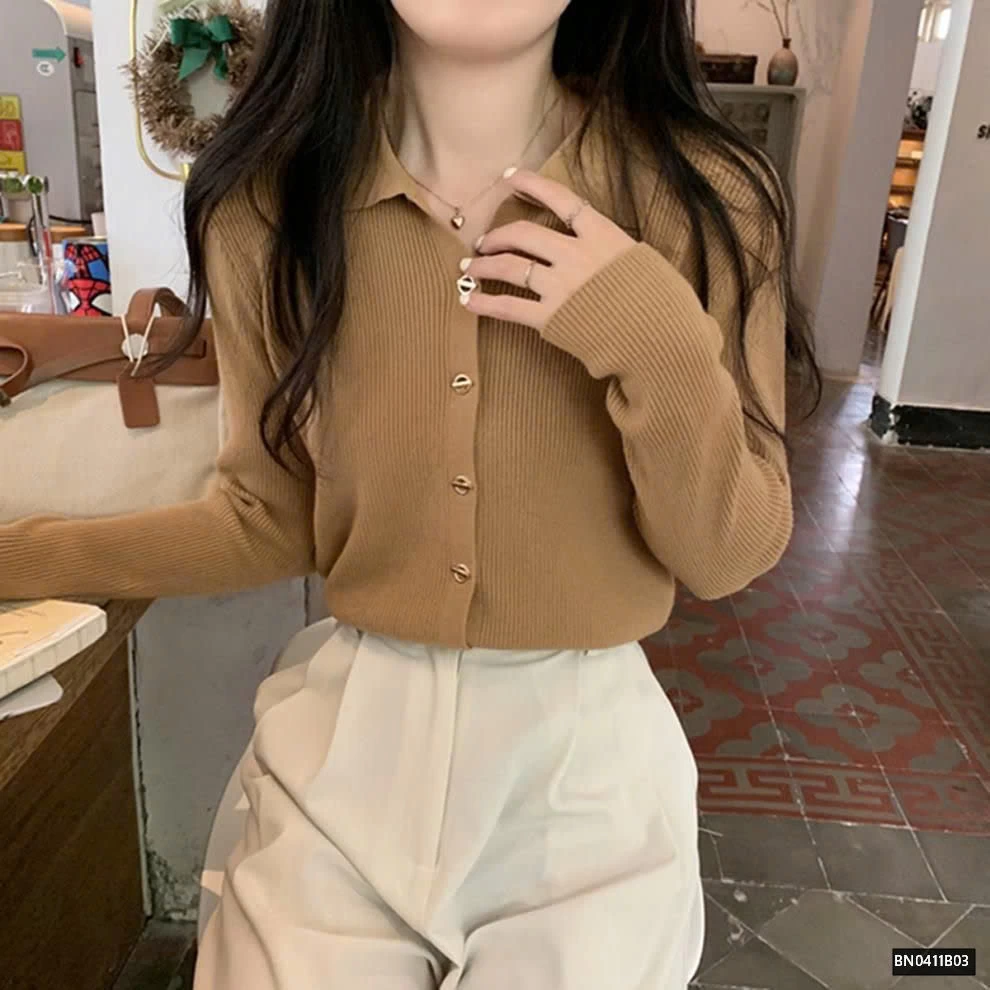 Áo len thiết kế V cổ siêu xinh