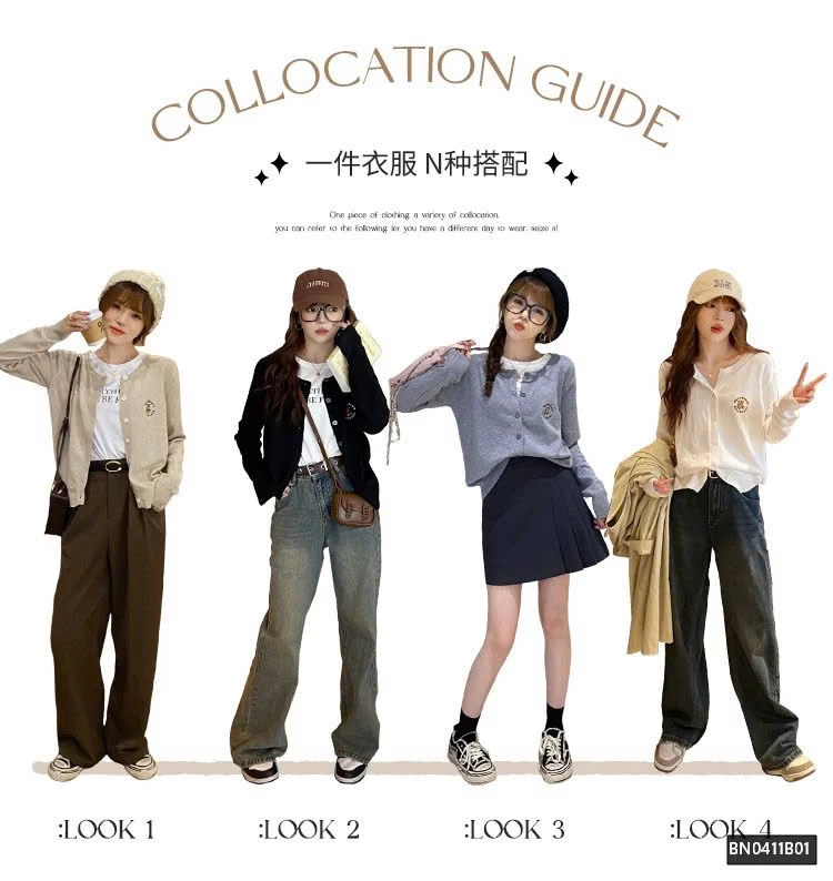 ÁO LEN MỎNG LOGO THÊU GẤU