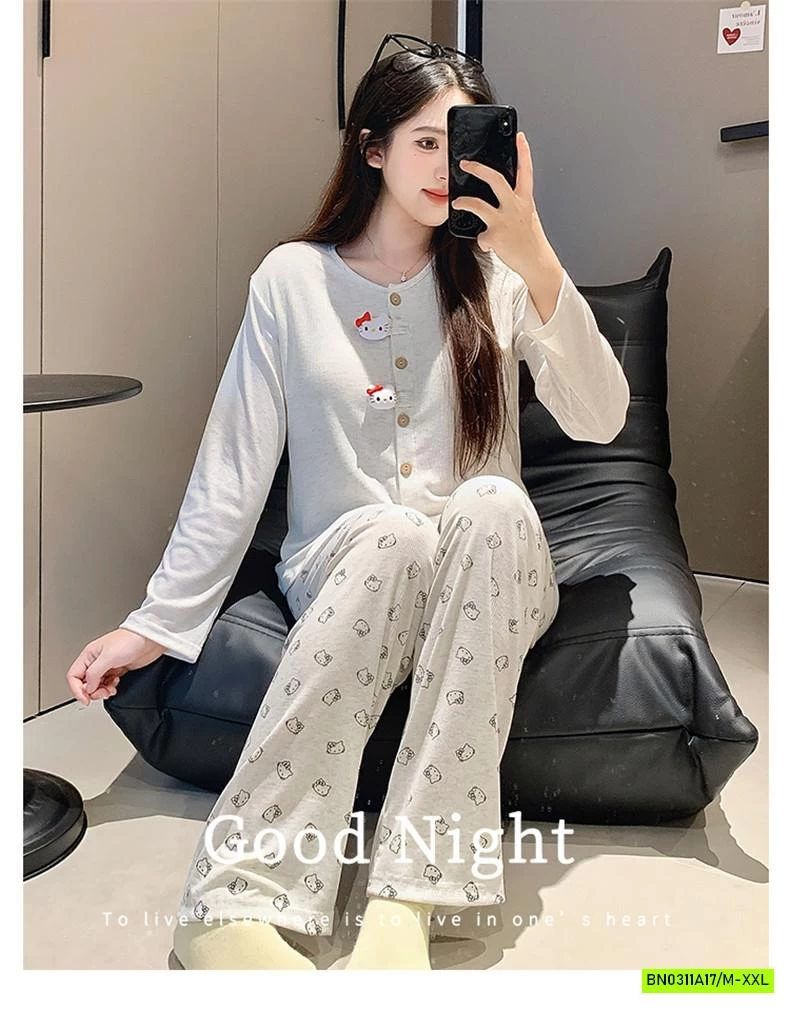 BỘ NGỦ COTTON KÈM BRA