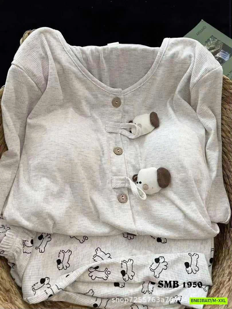 BỘ NGỦ COTTON KÈM BRA