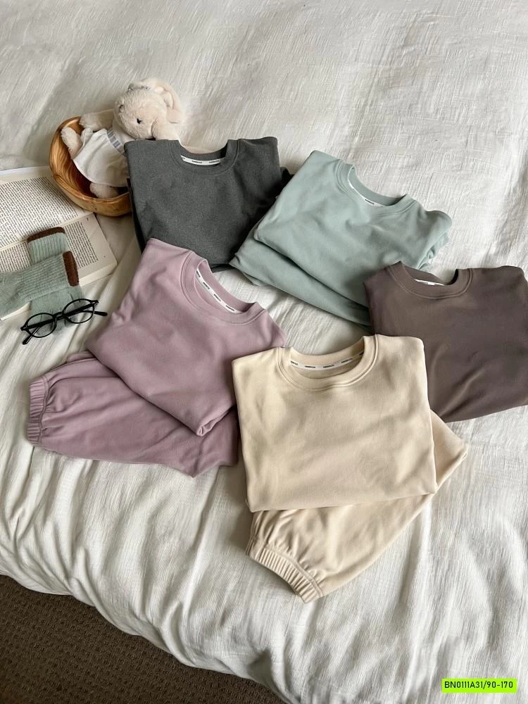 BỘ NỈ TRƠN MÀU 25H034 AMBB