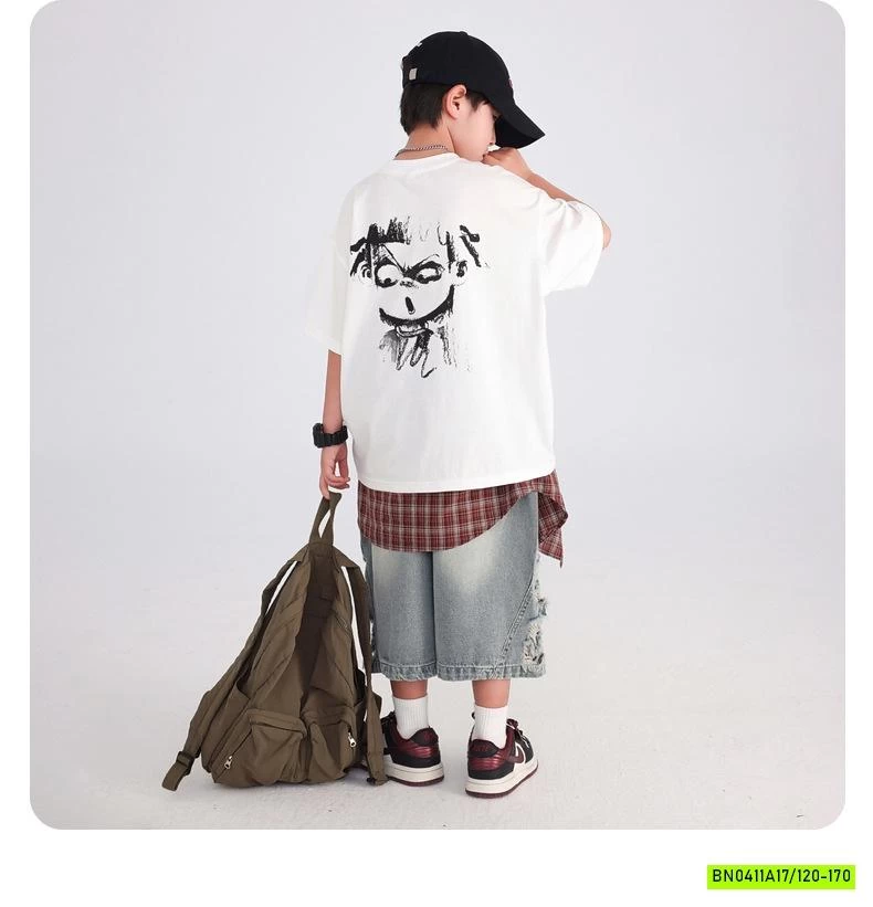 ÁO THUN CỔ TRÒN IN HÌNH LƯNG HHBABY