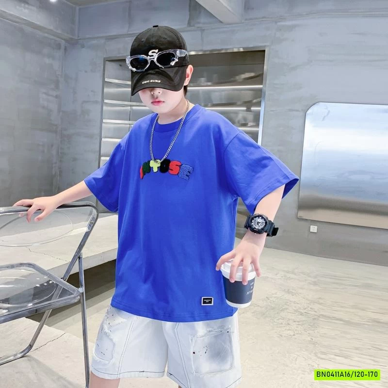 ÁO THUN MÀU THÊU CHỮ HHBABY