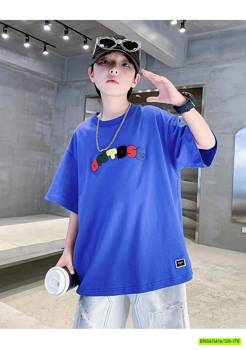 ÁO THUN MÀU THÊU CHỮ HHBABY