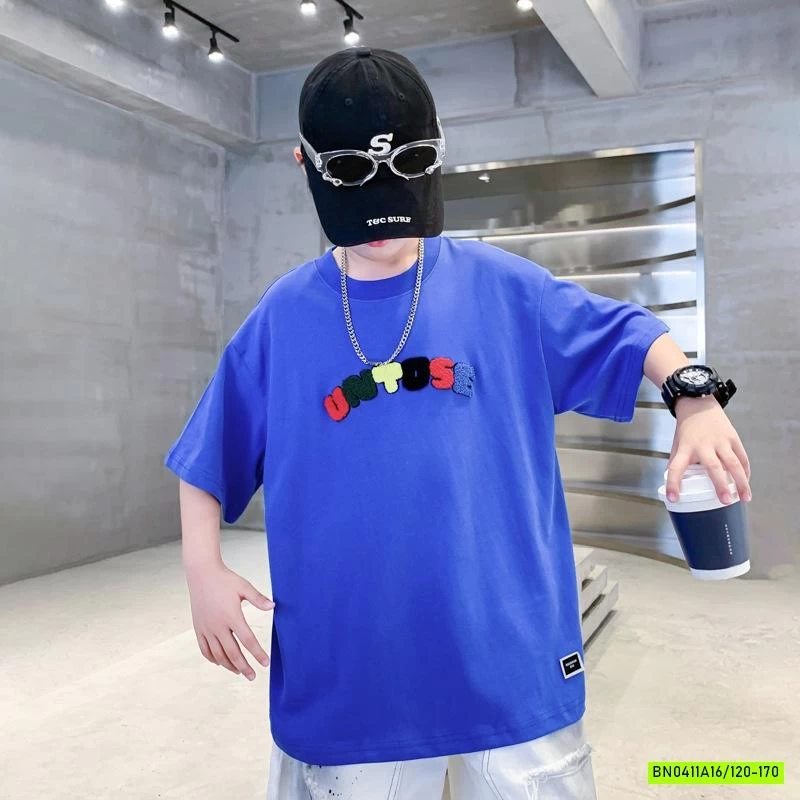 ÁO THUN MÀU THÊU CHỮ HHBABY