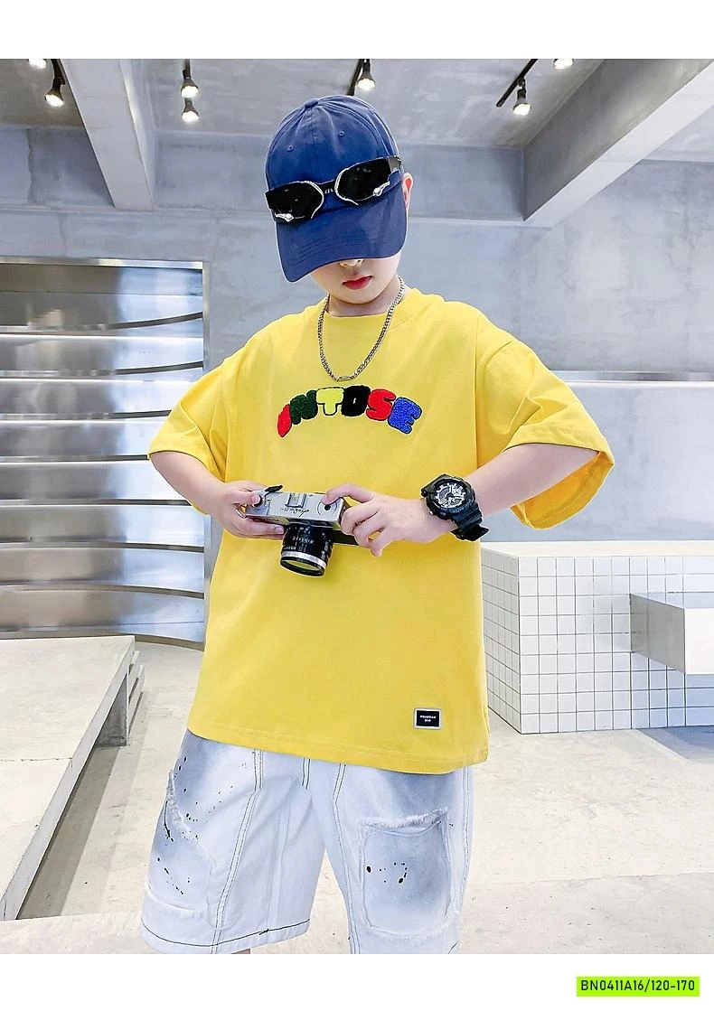 ÁO THUN MÀU THÊU CHỮ HHBABY