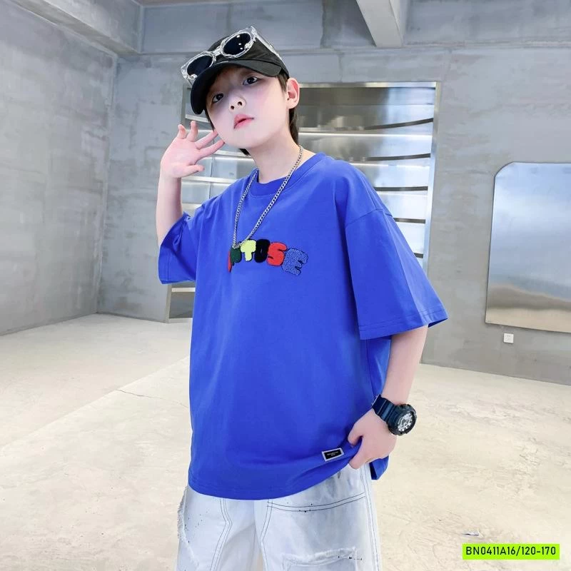 ÁO THUN MÀU THÊU CHỮ HHBABY