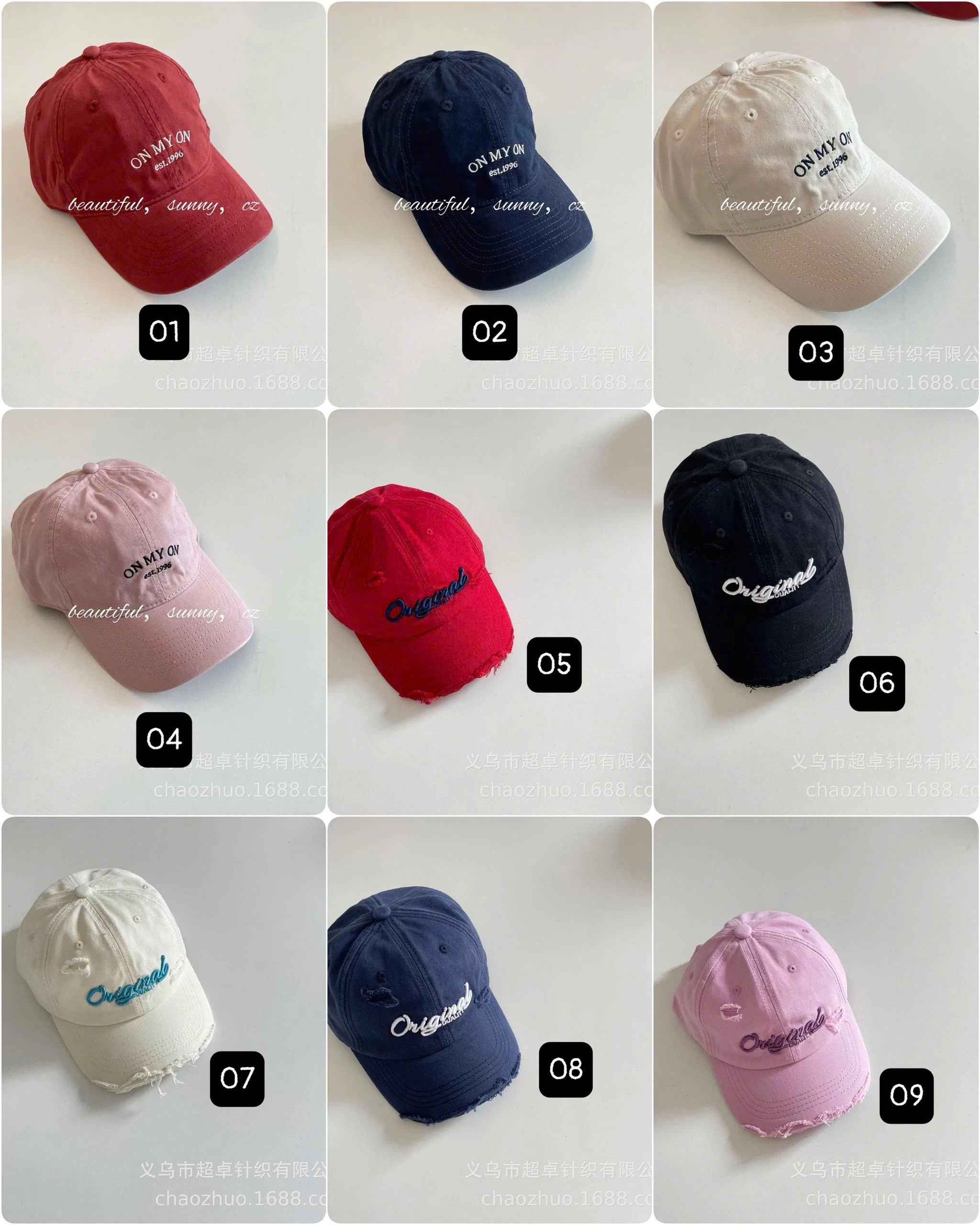 MŨ KẾT TRƠN MÀU THÊU CHỮ