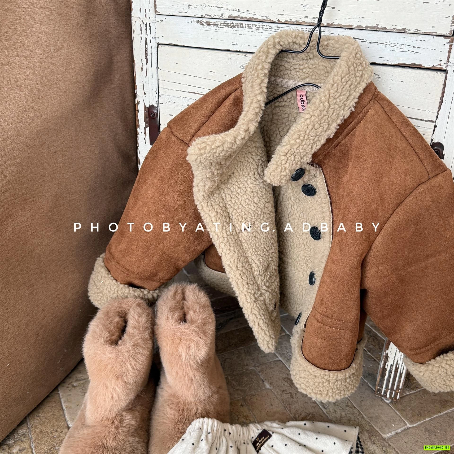 KHOÁC DA LỘN LÓT LÔNG CỪU ADBABY