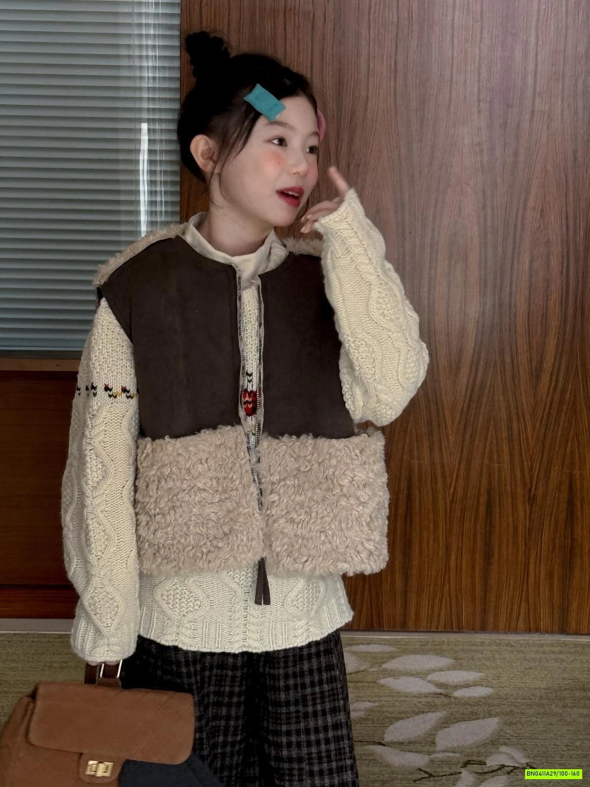 KHOÁC GILE DA LỘN PHỐI LÔNG CỪU