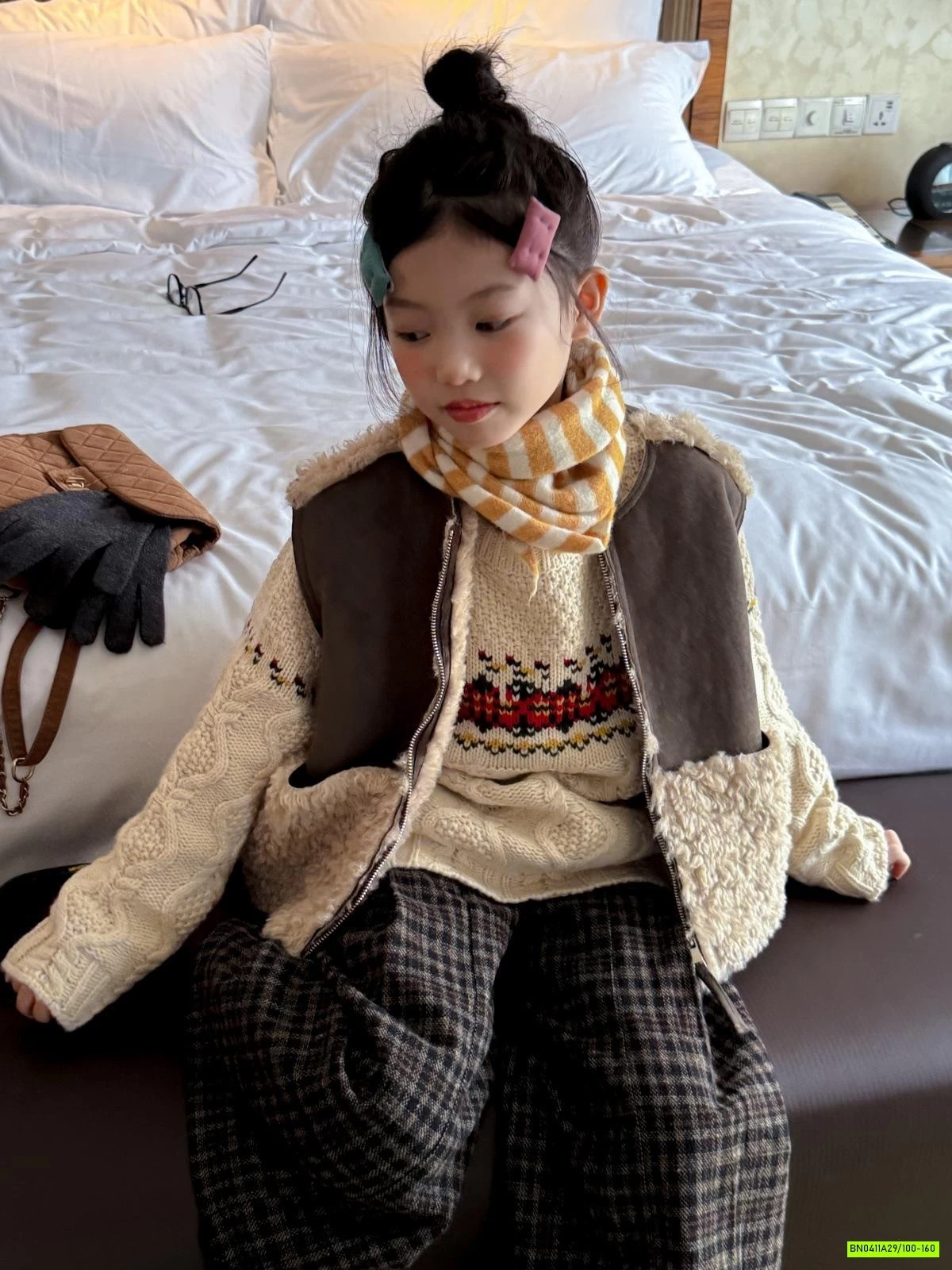 KHOÁC GILE DA LỘN PHỐI LÔNG CỪU