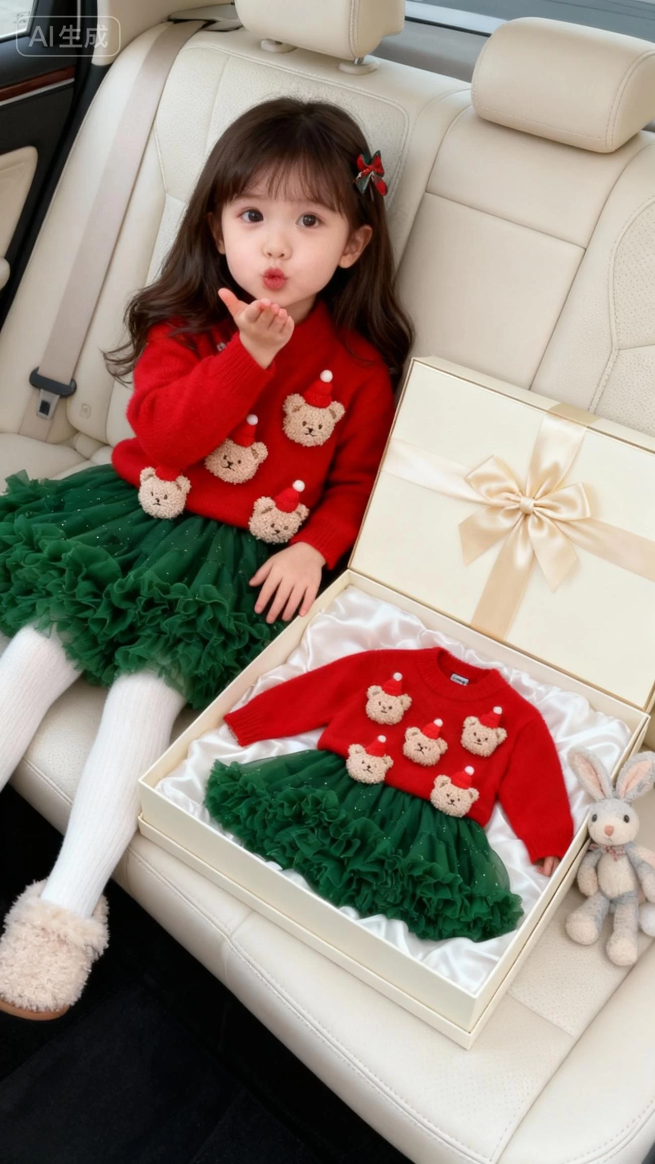 SÉT ÓA LEN GẮN GẤU MIX CV TUTU XANH