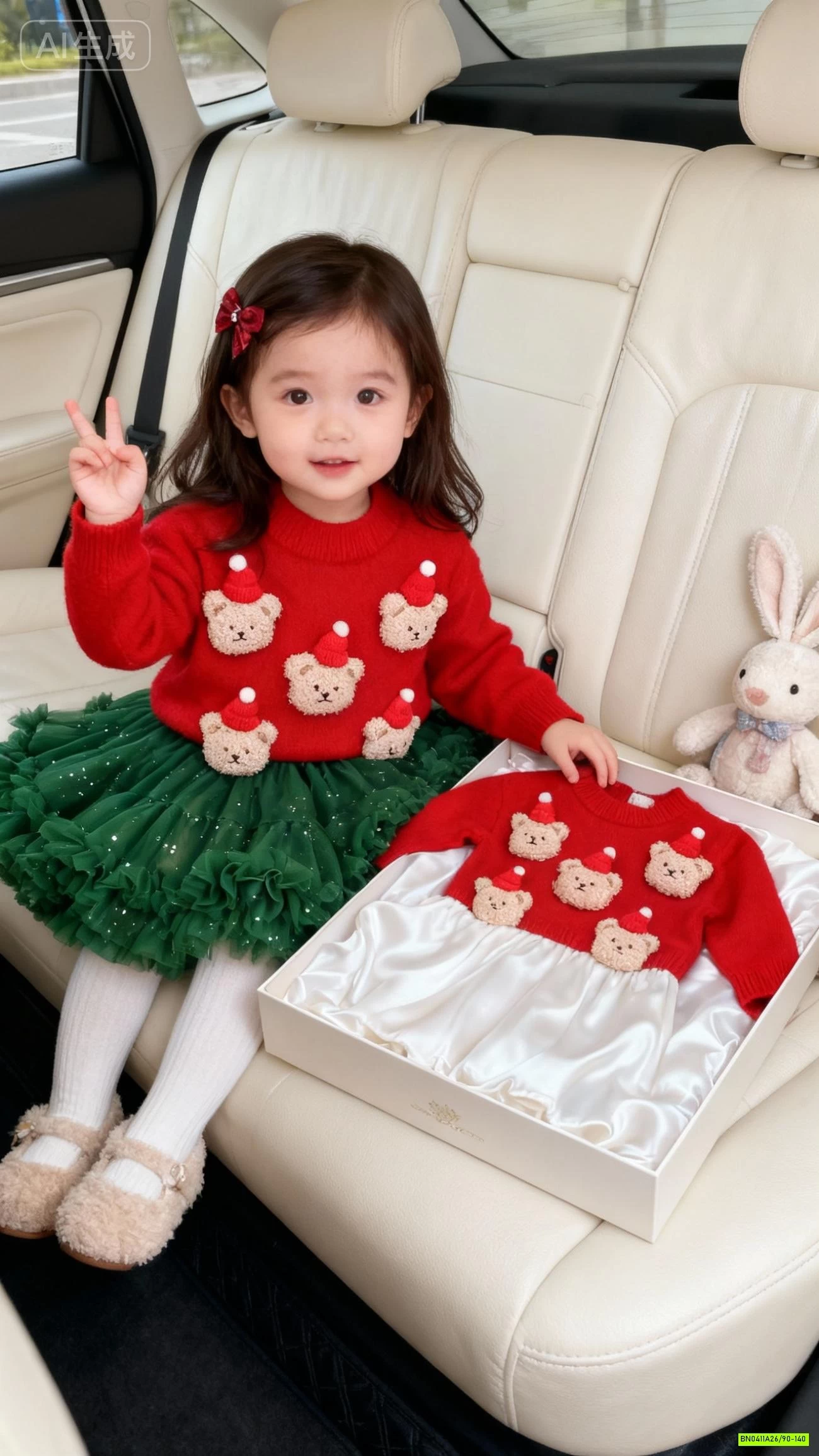 SÉT ÓA LEN GẮN GẤU MIX CV TUTU XANH