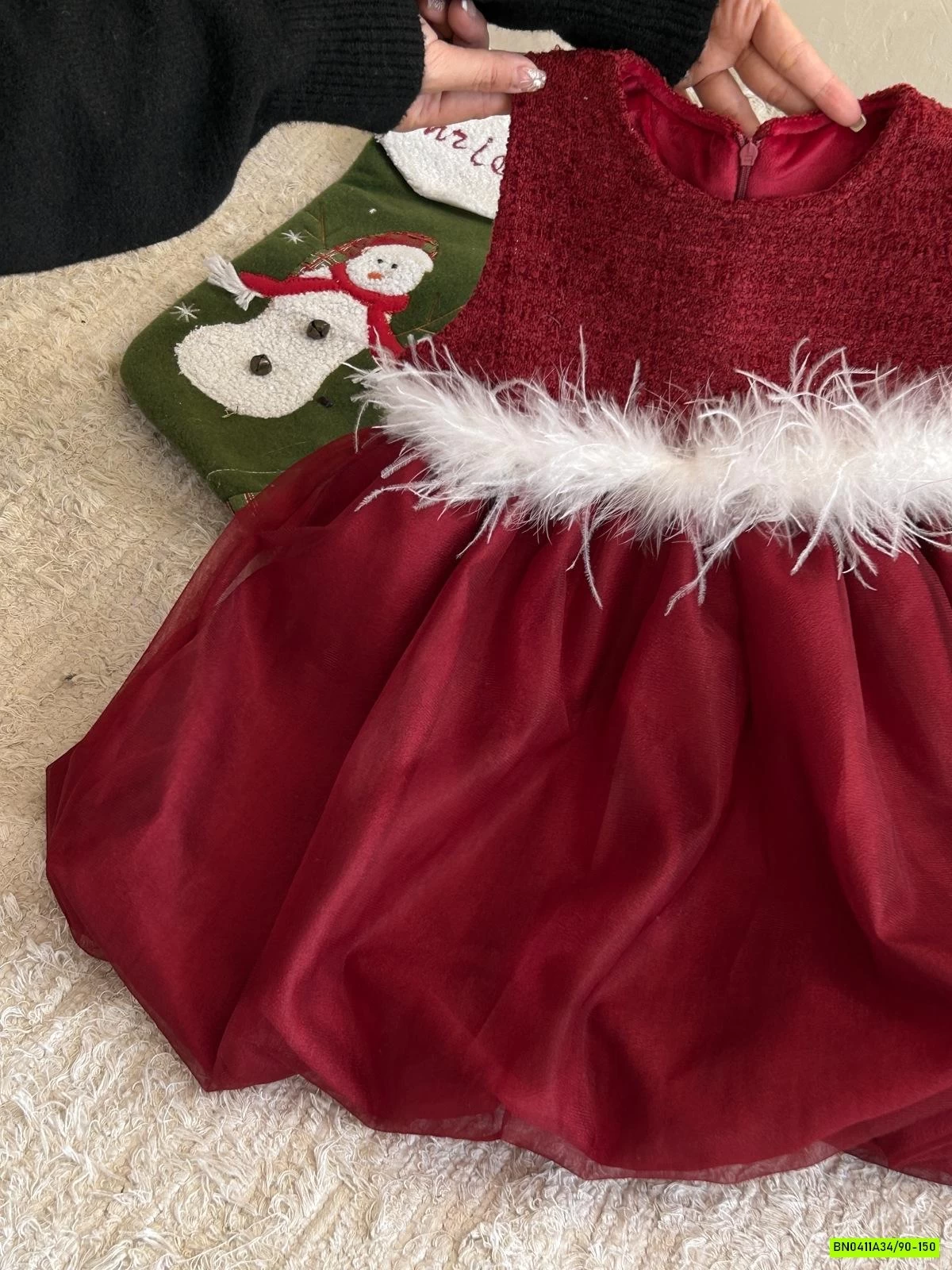 ĐẦM BÍ ĐỎ LÓT NHUNG