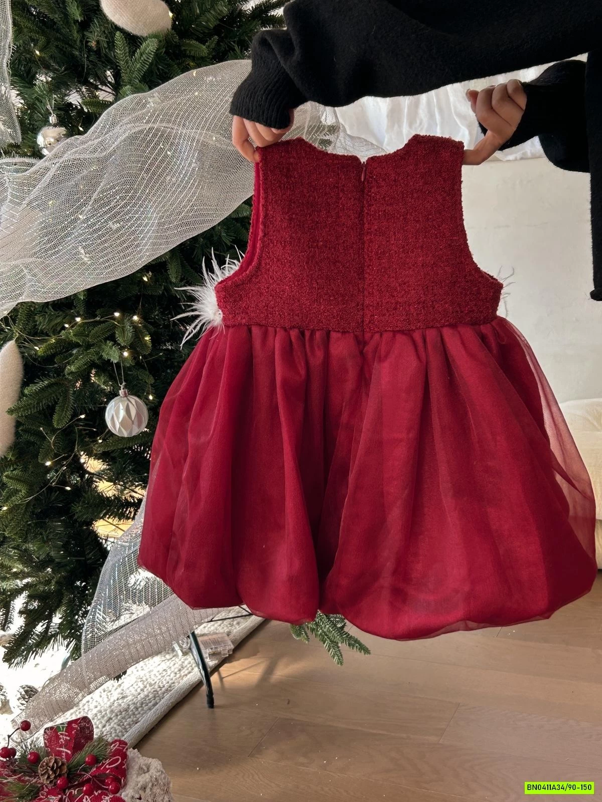 ĐẦM BÍ ĐỎ LÓT NHUNG