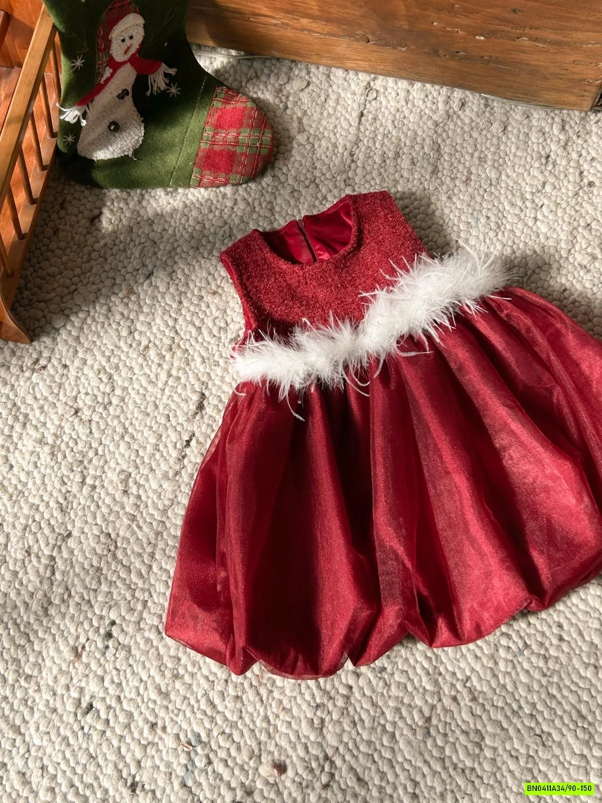 ĐẦM BÍ ĐỎ LÓT NHUNG